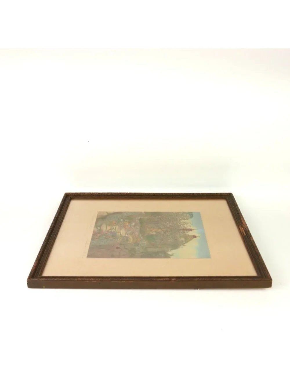 Wallace Nutting A Flowery Path Hand Colored Photograph Print Framed Antique